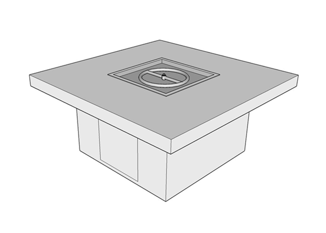 The Outdoor Plus 36x36x24 Ready-to-Finish Square Gas Fire Table