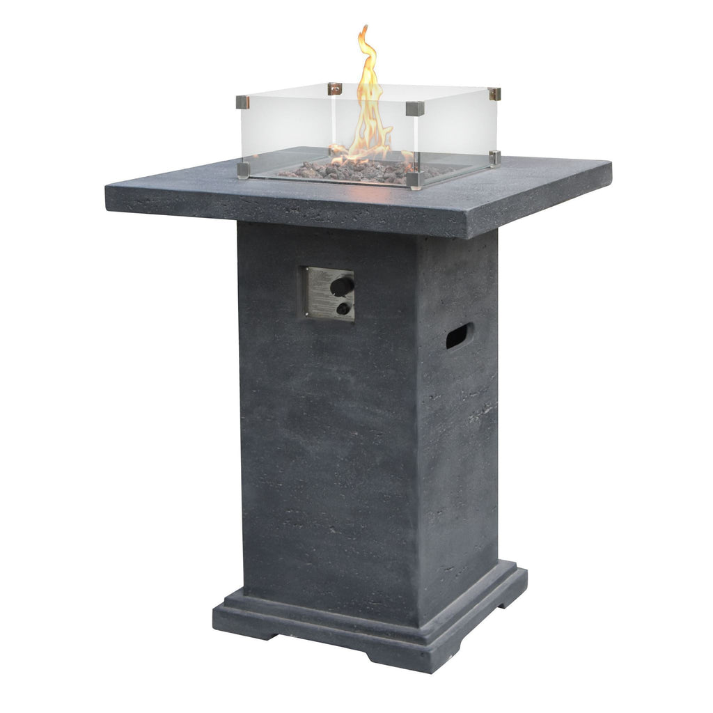 Elementi Montreal Bar Height Fire Table Propane