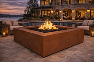 Aura Square Fire Pit / Electronic Ignition - The Fire Pit Collection