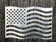 Fire Pit Art hand-cut steel American flag