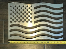Fire Pit Art steel American flag patina detail