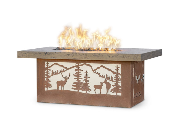 The Outdoor Plus Rectangle Outback Fire Pit / Deer Country Design