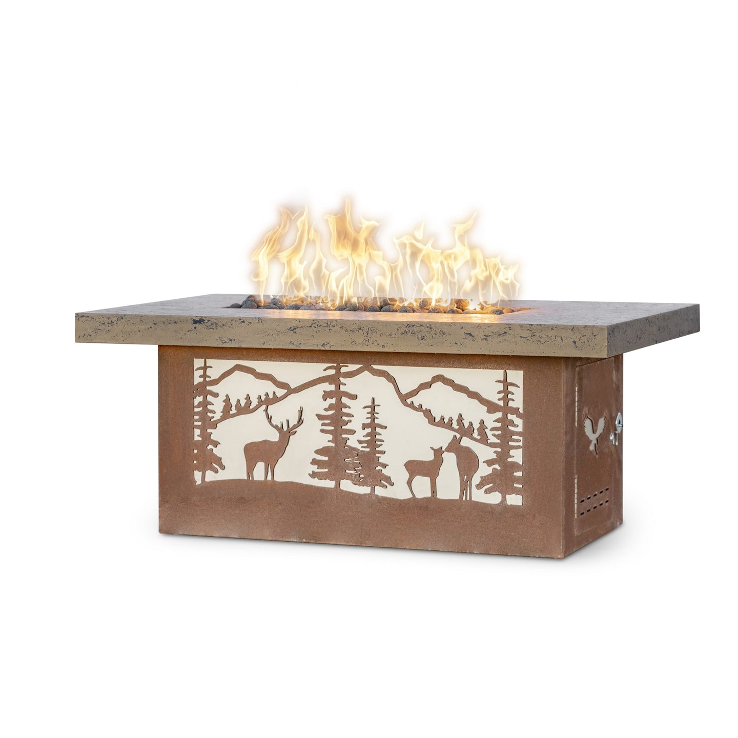 The Outdoor Plus Rectangle Outback Fire Pit / Deer County Design + Free Cover