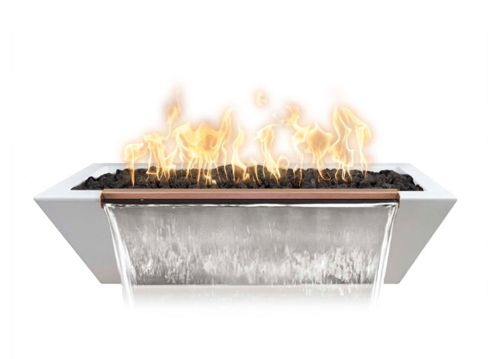Maya Concrete Fire & Water Bowl Linear + Free Cover