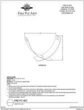 Fire Pit Art Wings in Flight log rack dimensions drawing