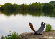 Fire Pit Art Wings in Flight log rack