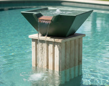 Slick Rock Concrete Cascade Square Water Bowl