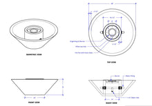 The Outdoor Plus 48" Cazo Concrete Fire & Water Bowl - 360° Spill + Free Cover