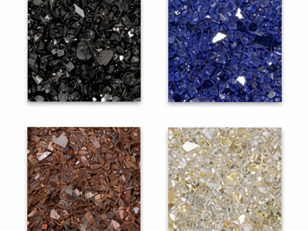 ¼” Premium Reflective Fire Glass  - 200 lbs