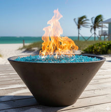 Slick Rock Concrete Ridgeline Conical Fire Bowl with Electronic Ignition