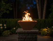 Slick Rock Concrete Ridgeline Square Fire Bowl with Electronic Ignition
