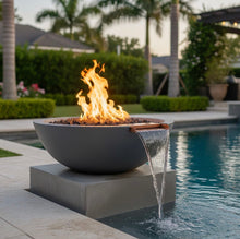 The Outdoor Plus Sedona Concrete Fire & Water Bowl - The Fire Pit Collection