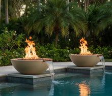 The Outdoor Plus Sedona Concrete Fire & Water Bowl - The Fire Pit Collection