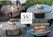 Waterstone Black Galaxy Lightning Fire Table (70" x 56") - The Fire Pit Collection