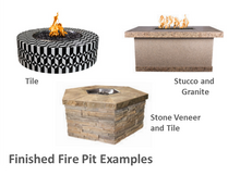 The Outdoor Plus 72" x 16" Ready-to-Finish Octagon Gas Fire Pit Kit + Free Cover - The Fire Pit Collection