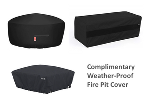 The Outdoor Plus 48" x 24" x 24" Ready-to-Finish Rectangular Gas Fire Pit Kit + Free Cover - The Fire Pit Collection