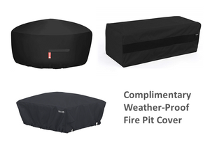 The Outdoor Plus 72" x 24" x 24" Ready-to-Finish Rectangular Gas Fire Pit Kit + Free Cover - The Fire Pit Collection