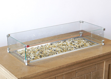 American Fyre Designs Reclaimed Wood Contempo Rectangle Firetable with Electronic Ignition