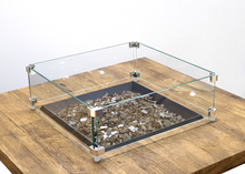 American Fyre Designs Reclaimed Wood Contempo Square Firetable