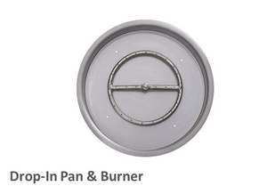 The Outdoor Plus 48" x 24" Ready-to-Finish Round Gas Fire Table Kit + Free Cover - The Fire Pit Collection