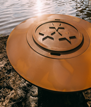 Fire Pit Art Saturn with Lid Fire Pit + Free Weather-Proof Fire Pit Cover - The Fire Pit Collection