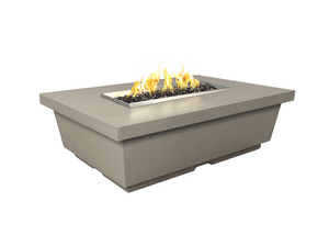 American Fyre Designs Contempo Rectangle Firetable with Electronic Ignition + Free Cover - The Fire Pit Collection