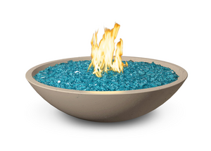 American Fyre Designs 32" Marseille Fire Bowl with Water Spout + Free Cover - The Fire Pit Collection