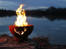 Fire Pit Art Antlers Fire Pit + Free Weather-Proof Fire Pit Cover - The Fire Pit Collection
