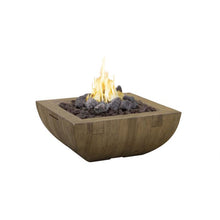 American Fyre Designs Reclaimed Wood Bordeaux Square Fire Bowl 