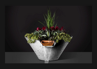 Slick Rock Concrete Cascade Conical Planter and Water Bowl 