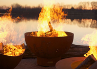 Fire Pit Art Crater Fire Pit + Free Weather-Proof Fire Pit Cover - The Fire Pit Collection
