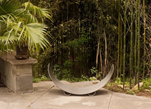 Fire Pit Art Stainless Steel Crescent Log Rack - The Fire Pit Collection
