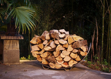 Fire Pit Art Stainless Steel Crescent Log Rack - The Fire Pit Collection