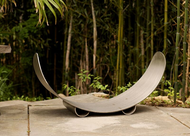 Fire Pit Art Stainless Steel Crescent Log Rack - The Fire Pit Collection