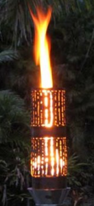 Fire by Design Bamboo Gas Tiki Torch / Manual Light + Free Cover - The Fire Pit Collection