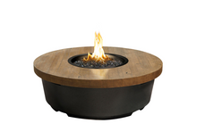 American Fyre Designs Reclaimed Wood Contempo Round Firetable with Electronic Ignition 