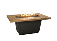 American Fyre Designs Reclaimed Wood Cosmo Rectangle Firetable with Electronic Ignition