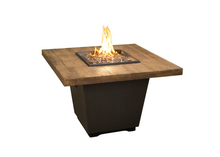 American Fyre Designs Reclaimed Wood Cosmopolitan Square Firetable with Electronic Ignition