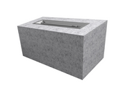 The Outdoor Plus 72" x 24" x 24" Ready-to-Finish Rectangular Gas Fire Pit Kit + Free Cover - The Fire Pit Collection