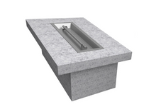 The Outdoor Plus 72" x 30" x 16" Ready-to-Finish Rectangular Gas Fire Table Kit + Free Cover - The Fire Pit Collection