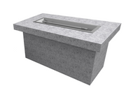 The Outdoor Plus 84" x 36" x 24" Ready-to-Finish Rectangular Gas Fire Table Kit + Free Cover - The Fire Pit Collection