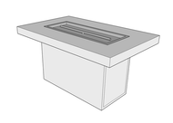 The Outdoor Plus 96" x 36" x 24" Ready-to-Finish Rectangular Gas Fire Table Kit + Free Cover - The Fire Pit Collection