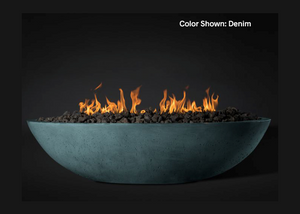 Slick Rock Concrete Oasis 60" Oval Fire Bowl with Match Ignition + Free Cover