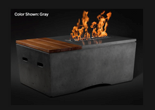 Slick Rock Concrete Oasis 48" Rectangular Fire Table with Electronic Ignition