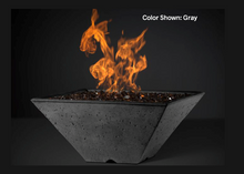 Slick Rock Concrete Ridgeline Square Fire Bowl with Match Ignition + Free Cover