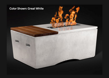Slick Rock Concrete Oasis 48" Rectangular Fire Table with Match Ignition + Free Cover
