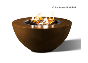 Slick Rock Concrete Oasis 34" Round Fire Bowl with Electronic Ignition + Free Cover