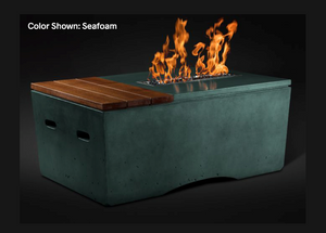 Slick Rock Concrete Oasis 48" Rectangular Fire Table with Electronic Ignition + Free Cover