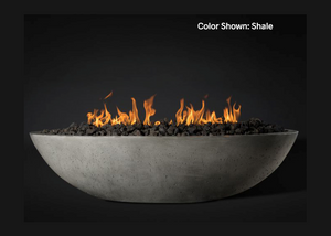 Slick Rock Concrete Oasis 60" Oval Fire Bowl with Electronic Ignition + Free Cover