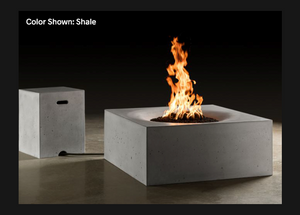 Slick Rock Concrete Horizon 36" Square Fire Table with Electronic Ignition + Free Cover